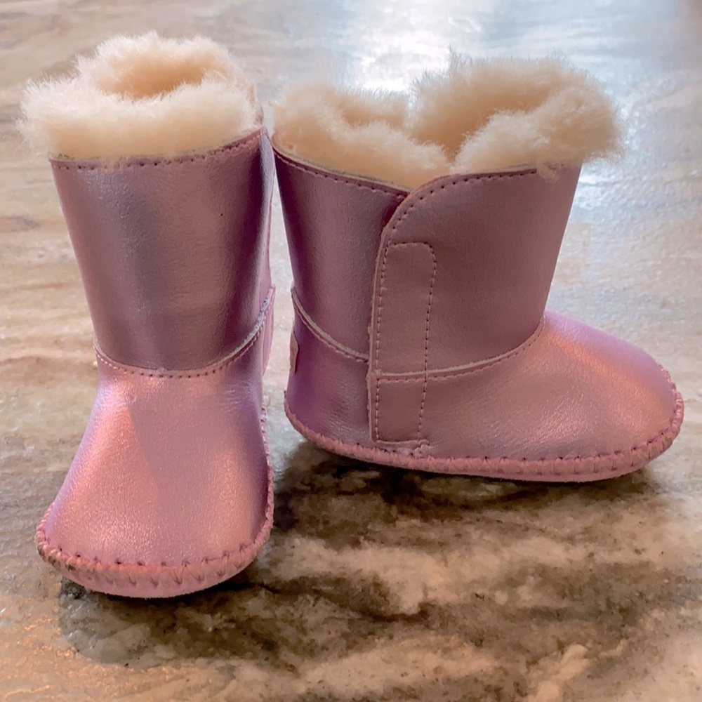 UGGS Pink Metallic Boots, SZ 2/3